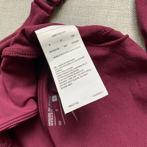 NIKE Swim Set New with tags Burgundy Red Workout Small Medium Sport Mismatch - Picture 5 of 14